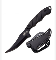 Master USA Fixed Blade Knife


9" OVERALL
4.5" 3.5MM BLADE, STAINLESS STEEL
BLACK FINISH PLAIN CLIP POINT BLADE
BLACK NYLON FIBER HANDLE
INCLUDES BLACK NYLON FIBER SHEATH