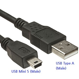 HMI USB cable (USB mini 5 pin cable) - COMFILE Technology