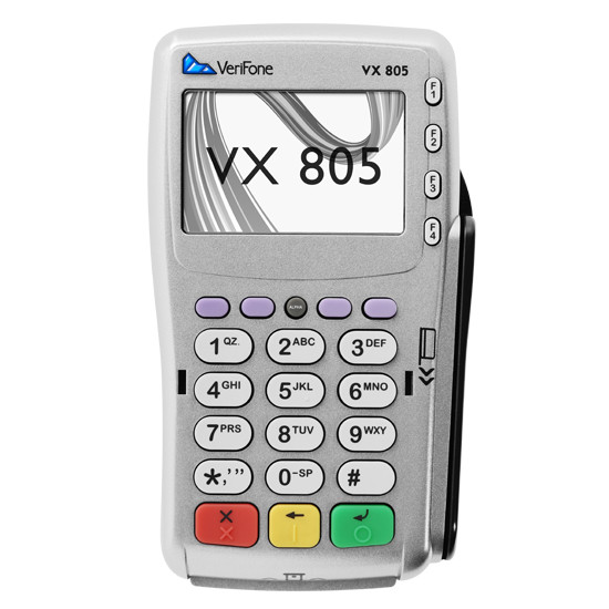 Verifone VX805 EMV, NFC, all file loads & key injection, Power Supply