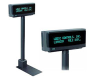 Logic Controls LD9000 - RS-232, DB-9 Female Connector, 2 line x 20 column, 9.5 mm Character Height, Double-Sided. Color: Dark gray