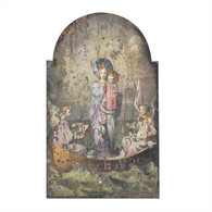 Virgin and the Child Wood Decoupage Print