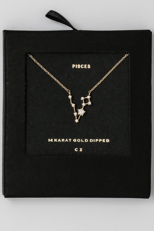 Pisces Zodiac Constellation Necklace Goldenbar