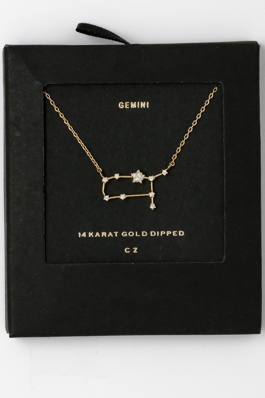 Gemini Zodiac Constellation Necklace 