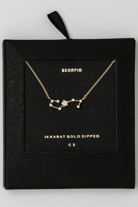 Scorpio Zodiac Constellation Necklace 