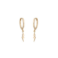 Lighting bolt  24K vermeil  huggies