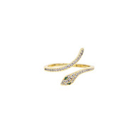 CZ Pave Snake ring