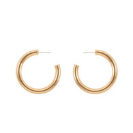 Ticken Up Gold  24k gold plated  Hoops