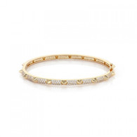 Spiked gold bangle