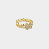 Gold ring with dainty flowers