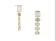 Aqua tone crystal earrings