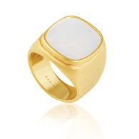 Mother of Pearl 18K GP ring