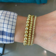 18 karats gold dipped beaded bracelets 3 sert