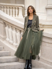 Parisian Tulle army green skirt