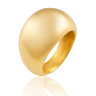 Gold plated dome ring