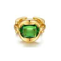 You’re a Gem Emerald Green 18 K GP ring