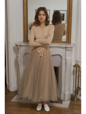 Parisian tulle dotted skirt