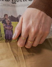 Crystal Initial 18 K GP ring