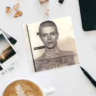 David Bowie Mugshot Coaster