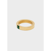 Italian emerald green modern ring