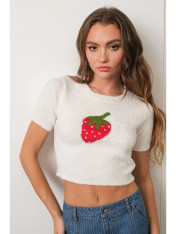 Strawberry crop sweater 