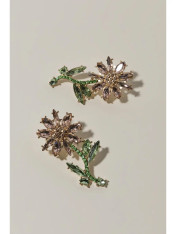 Italian rose flower earrings