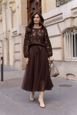 Parisian Tulle chocolate skirt