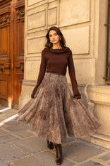 Parisian Tulle  brown toile skirt 