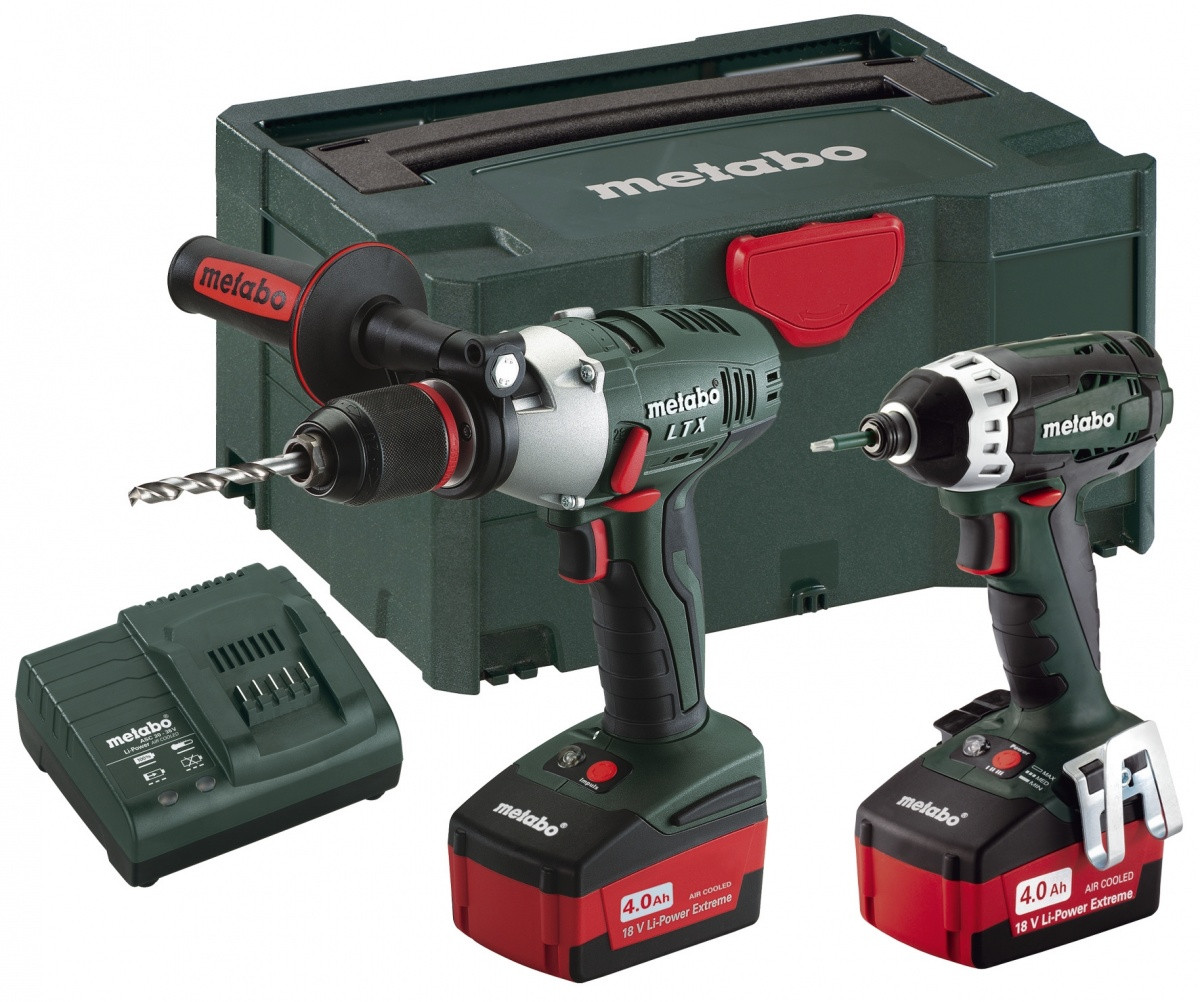 Metabo LTX2 Cordless Kit SB18LTX Combi Drill + SSD18 Impact Driver