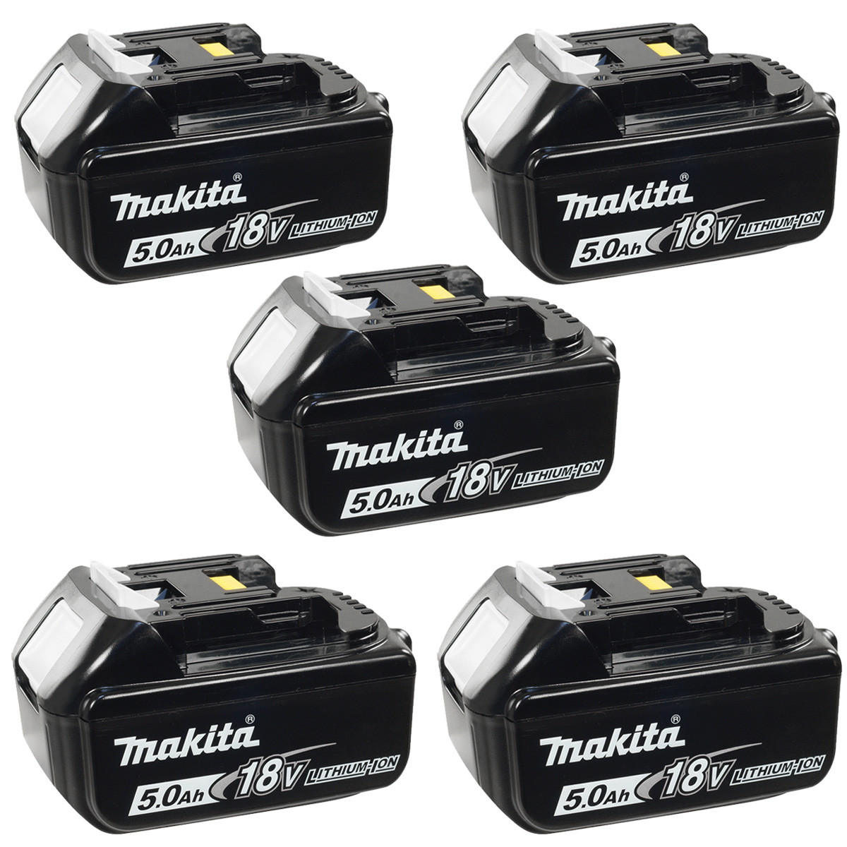 Makita BL1850 18v LXT 5.0Ah Li-Ion Battery - 5 Pack | Toolden
