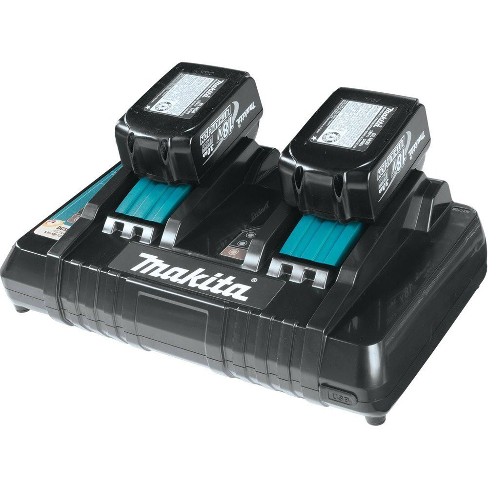 Makita DC18RD LXT LiIon Twin Port Rapid Battery Charger with 2 x