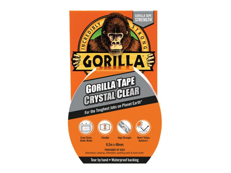 Gorilla Glue GRGCLTAPE48 Gorilla Tape Crystal Clear 48mm x 8.2m Toolden