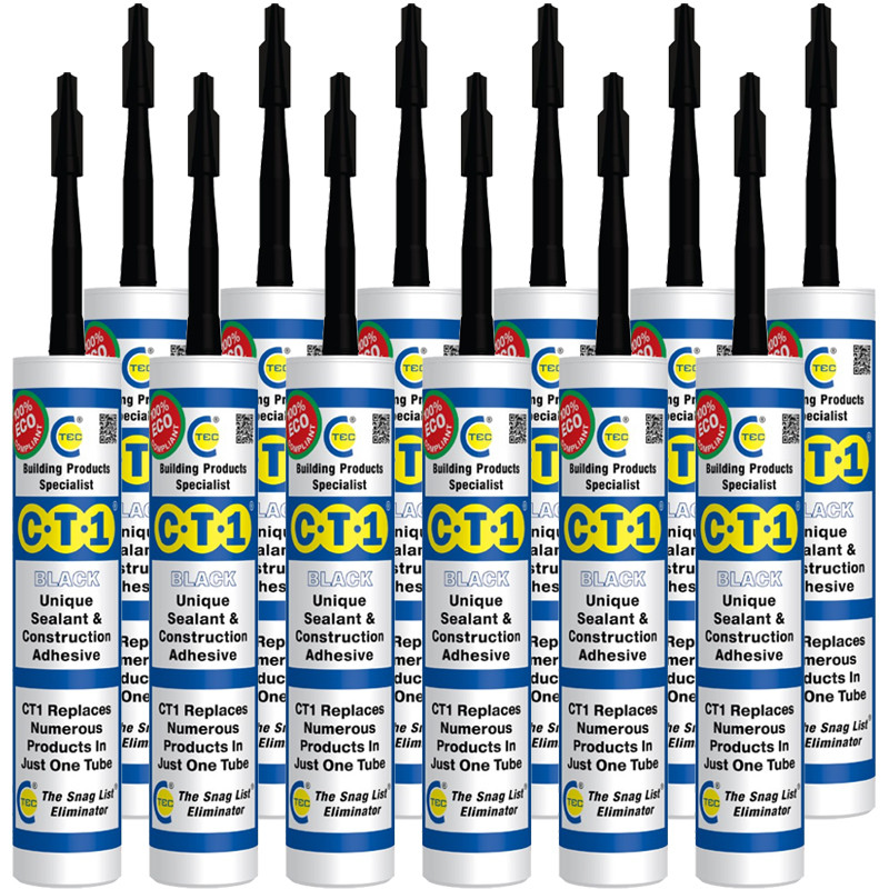 CT1 Sealant & Construction Adhesive Black 290ml 12 Tubes