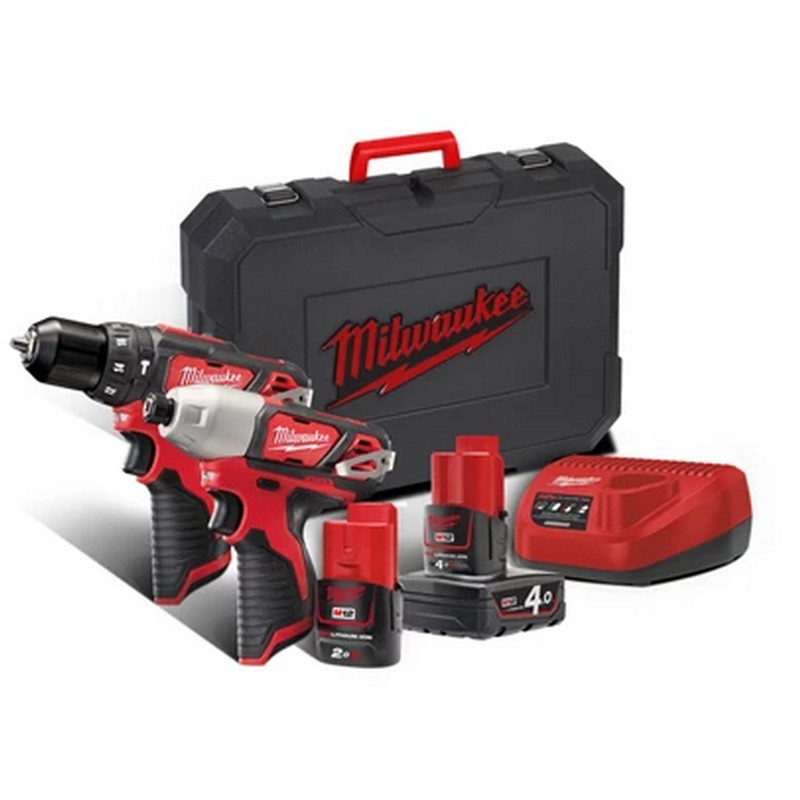Milwaukee 12v Combi/Impact Driver with 2x2ah Batteries Toolden