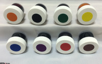 8 pack of 0.25 ounce colors in re-sealable containers.