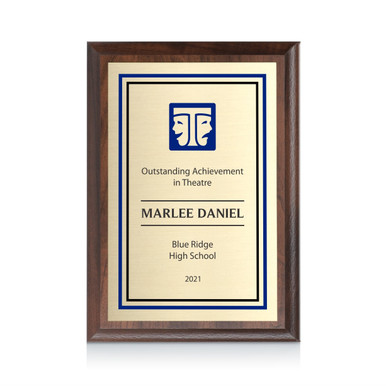 Available in a variety of sizes, these full plate plaques prominently display the ITS icon and offer plenty of space for wording. Up to 7 lines of text and 25 characters per line included. Please specify ITS icon color: blue or black.