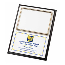 Thanks to new "Ultra-color" technology this stunning 9" x 12" plaque grabs everyone's attention. The brilliant colors leap off the plaque surface and shout "Hey! Look at this!" Anyone who receives this plaque will be thrilled. Includes a 5" x 7" photo holder and room for up to 7 lines of text and 25 characters per line.