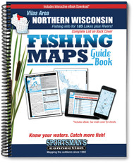 Vilas Area Wisconsin Fishing Map Guide - includes contour lake maps and fishing information for over 180 lakes