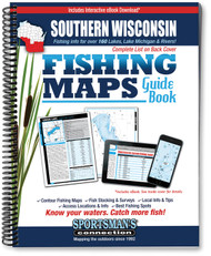 Southern Wisconsin Fishing Map Guide - includes contour lake maps and fishing information for over 170 lakes