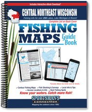Central-Northeast Wisconsin Fishing Map Guide - includes contour lake maps and fishing information for over 280 lakes