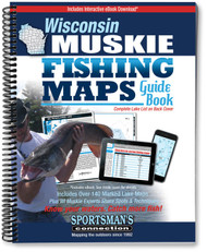 Wisconsin Muskie Fishing Map Guide - includes contour lake maps and fishing information for over 140 lakes