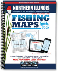Northern Illinois Fishing Map Guide cover - lake maps and fishing information for Lake Michigan and over 160 lakes and rivers