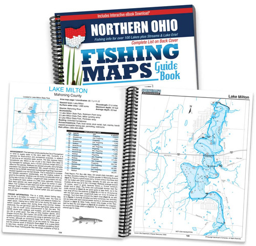 Northern Ohio Fishing Map Guide cover and map page spread