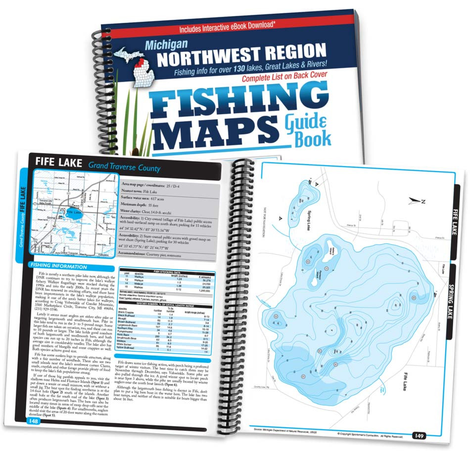 Northwest Michigan Fishing Map GuideSportsman's Connection 