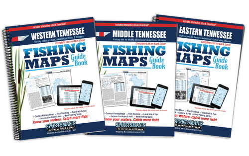 Tennessee Fishing Map Guides covers