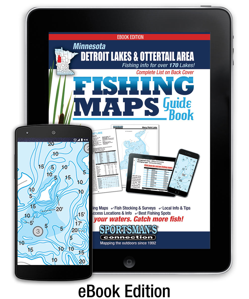 Minnesota Detroit Lakes & Otter Tail Area Fishing Map Guide 