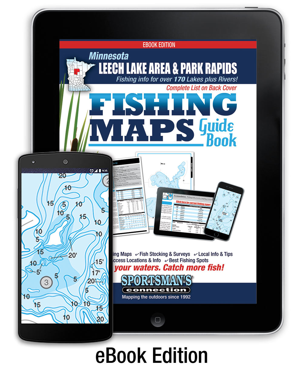 Fishing　eBook　Sportsman's　Lake　Leech　Connection　Map　Area　MN　Guide