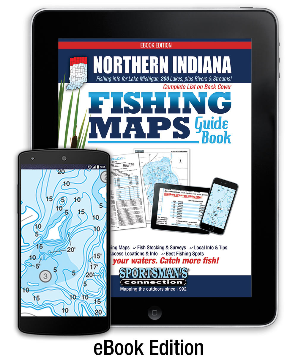 Northern Indiana Fishing Map Guide eBook