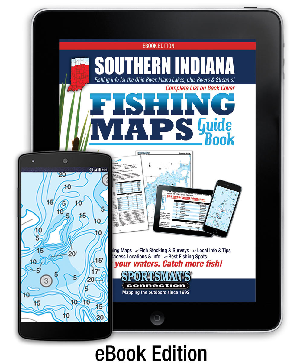 Southern Indiana Fishing Map Guide eBook
