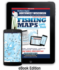 Northwest Wisconsin Northern Region Fishing Map Guide eBook Edition - includes contour lake maps and fishing information for over 195 lakes