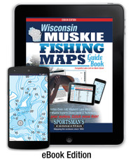 Wisconsin Muskie Fishing Map Guide eBook Edition - includes contour lake maps and fishing information for over 140 lakes